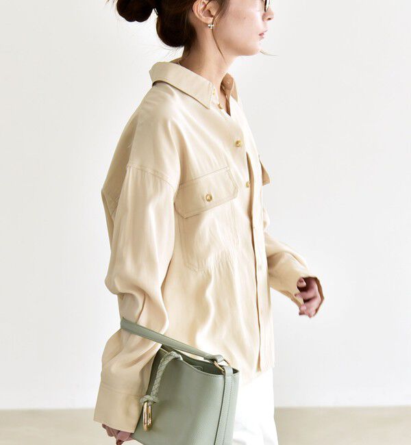 quaranciel「quaranciel:〈洗濯機可能〉フィブリル ビッグ ポケット レギュラー シャツ」|シャツ・ブラウス|