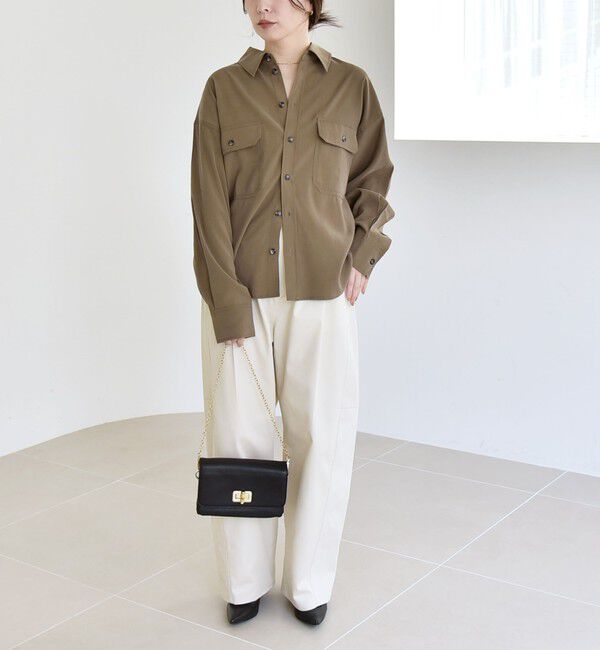 quaranciel「quaranciel:〈洗濯機可能〉フィブリル ビッグ ポケット レギュラー シャツ」|シャツ・ブラウス|