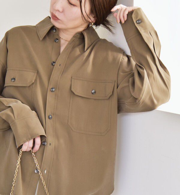 quaranciel「quaranciel:〈洗濯機可能〉フィブリル ビッグ ポケット レギュラー シャツ」|シャツ・ブラウス|