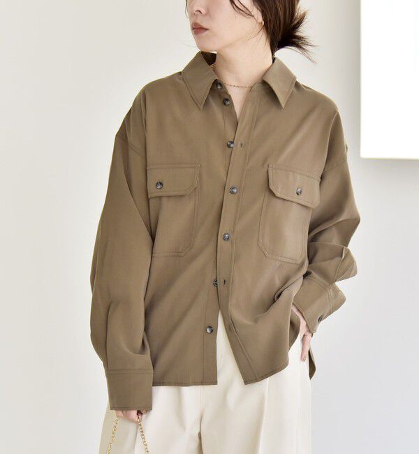 quaranciel「quaranciel:〈洗濯機可能〉フィブリル ビッグ ポケット レギュラー シャツ」|シャツ・ブラウス|