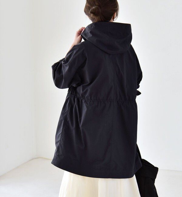 quaranciel「quaranciel:〈撥水加工/洗濯機可能〉ナイロン ドロスト フード ミディ ブルゾン」|その他|