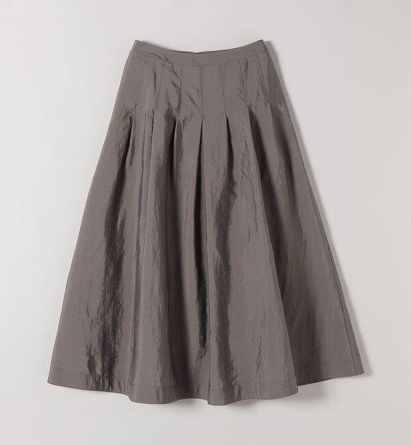 quaranciel「quaranciel:〈洗濯機可能〉ナイロン ステッチ タック フレア スカート」|スカート|