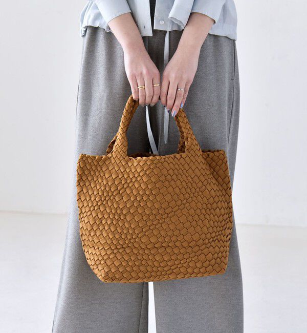 quaranciel「《予約》quaranciel: ポーチ付き メッシュ 編み込み トート バッグ」|トートバッグ|