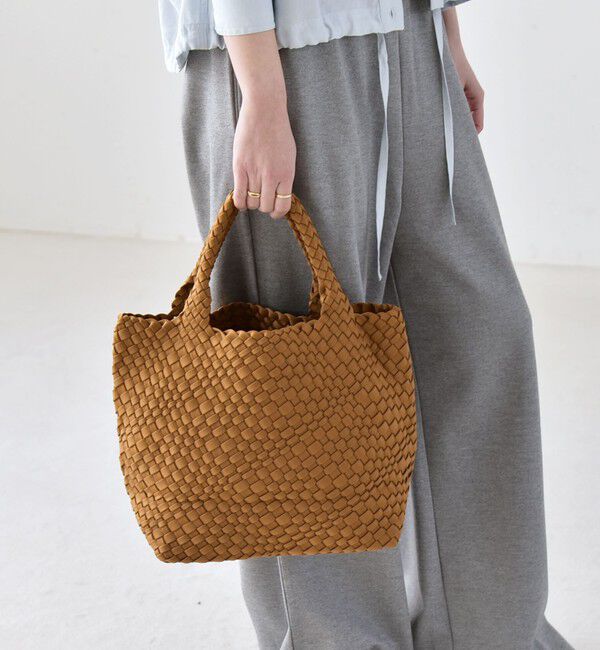 quaranciel「《予約》quaranciel: ポーチ付き メッシュ 編み込み トート バッグ」|トートバッグ|