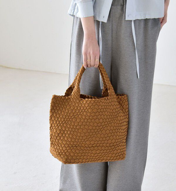 quaranciel「《予約》quaranciel: ポーチ付き メッシュ 編み込み トート バッグ」|トートバッグ|