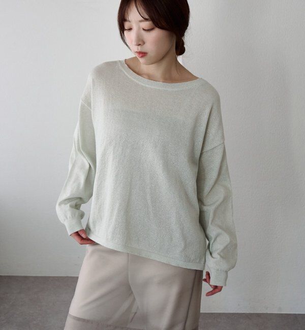  「シアーワイドニット」|ニット・セーター|ミント