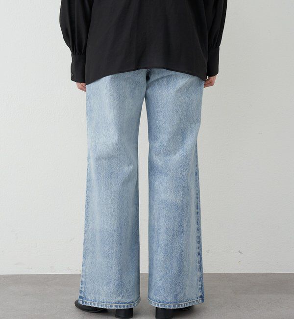 「【ainode】フレアパンツ」|デニム|
