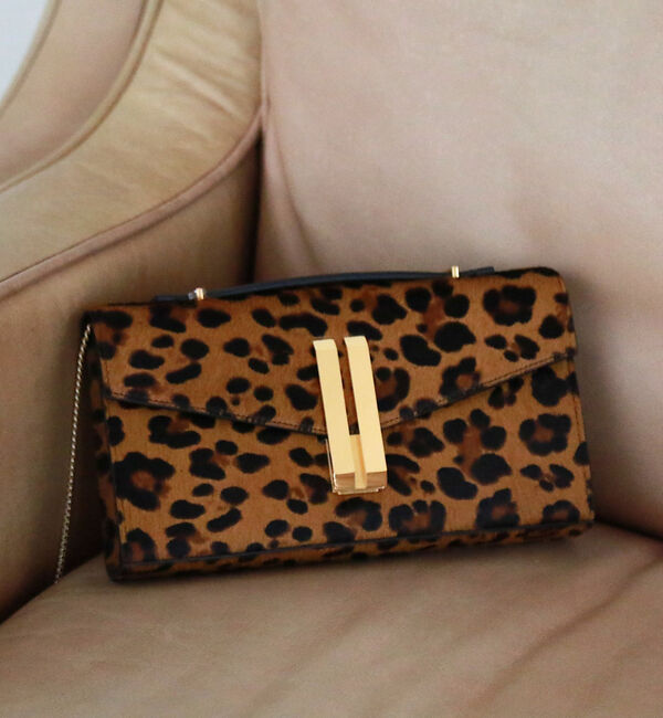 Rouge vif「【DEMELLIER/デメリエー】VANCOUVER CLUTCH LE レオパ」|ショルダー・メッセンジャー|