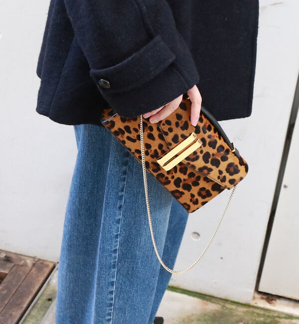 Rouge vif「【DEMELLIER/デメリエー】VANCOUVER CLUTCH LE レオパ」|ショルダー・メッセンジャー|