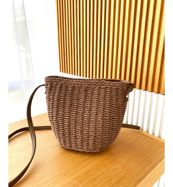 MAJESTICLEGON「雑材ラウンドショルダーバッグ」|ショルダー・メッセンジャー|ブラウン