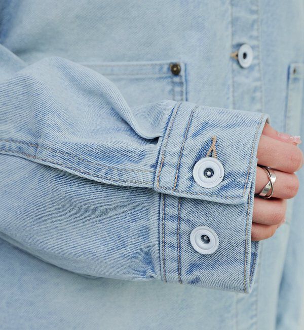  「セルビッチデニムノーカラージャケット」|デニムジャケット|