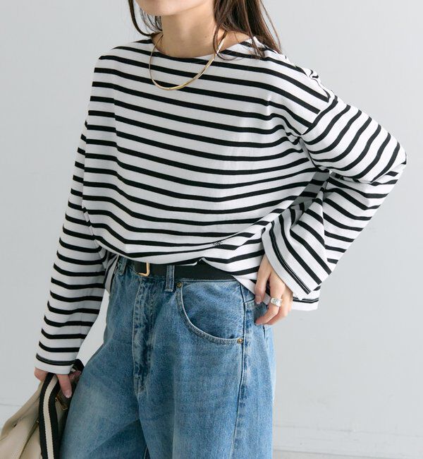  「ボーダーショートカットソー」|Tシャツ・カットソー|