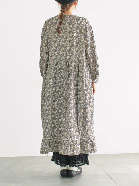 Samansa Mos2「【WEB限定】胸元配色花柄ワンピース」|ワンピース|