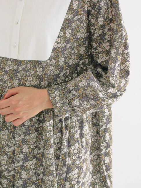 Samansa Mos2「【WEB限定】胸元配色花柄ワンピース」|ワンピース|