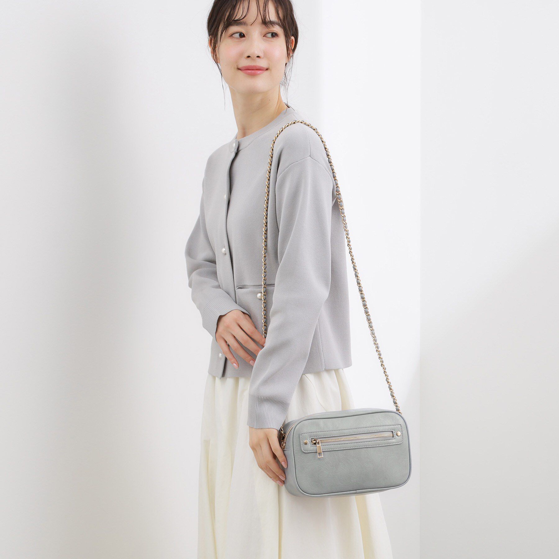 grove「スクエアZipポケチェーンショルダー」|ショルダー・メッセンジャー|
