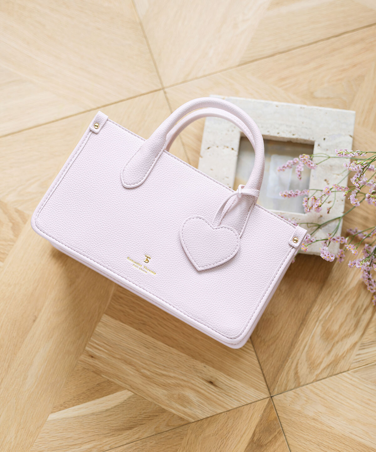 Samantha Thavasa Petit Choice「ハートミラーチャーム付きスクエアショルダー」|ショルダー・メッセンジャー|