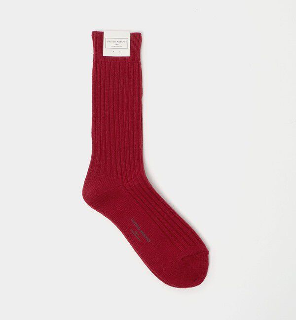 UNITED ARROWS「ボリュームソックス」|ソックス|RED