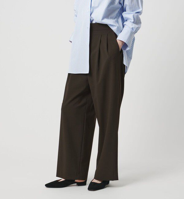 UNITED ARROWS「T/W ワイドパンツ ‐ウォッシャブル‐」|スラックス|