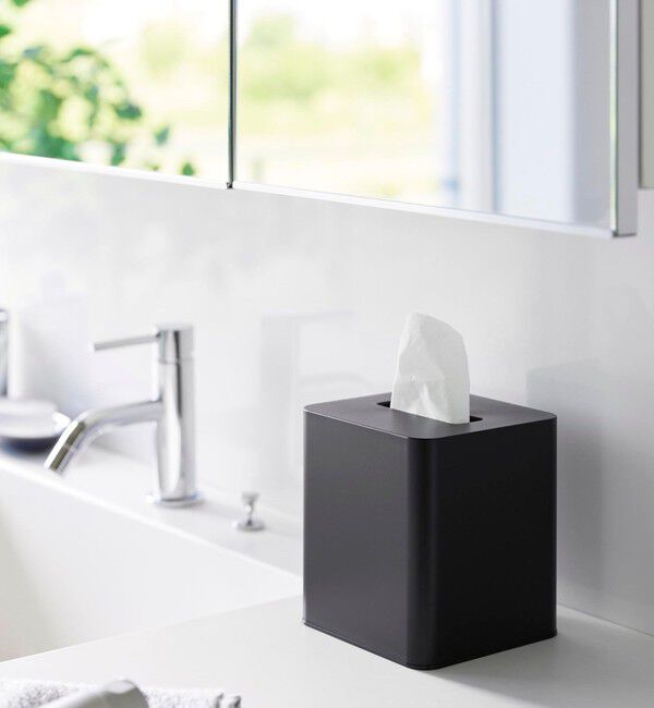 Style for Living「＜tower＞コンパクトティッシュケース スクエア」|その他|BLACK