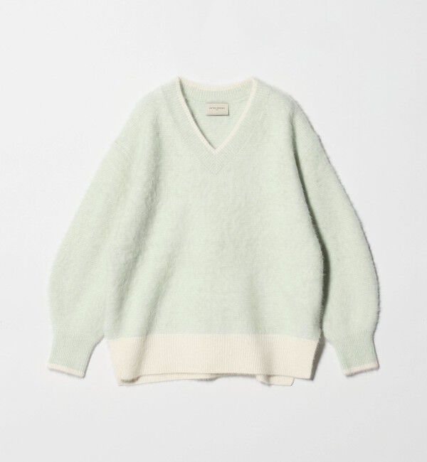 UNITED ARROWS「フォックスカシミヤ バイカラー Vネックニット」|ニット・セーター|