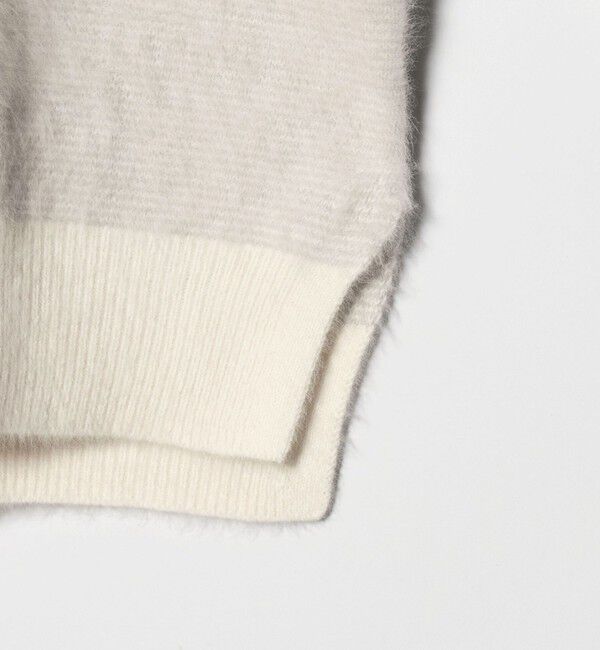 UNITED ARROWS「フォックスカシミヤ バイカラー Vネックニット」|ニット・セーター|