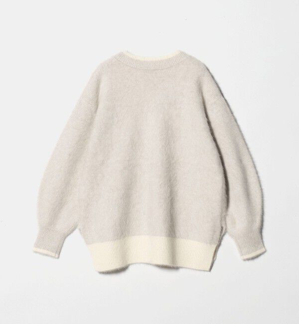 UNITED ARROWS「フォックスカシミヤ バイカラー Vネックニット」|ニット・セーター|