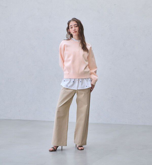 UNITED ARROWS「スウェットライク クルーネックニット ‐ウォッシャブル‐」|ニット・セーター|