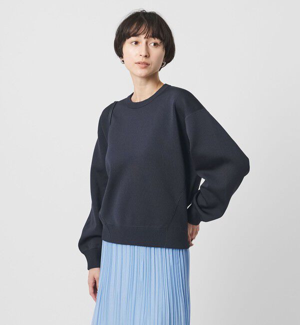 UNITED ARROWS「スウェットライク クルーネックニット ‐ウォッシャブル‐」|ニット・セーター|