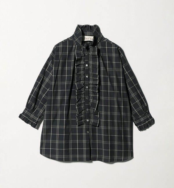 UNITED ARROWS「【別注】＜dahl&rsquo;ia＞チェック フリルブラウス」|シャツ・ブラウス|