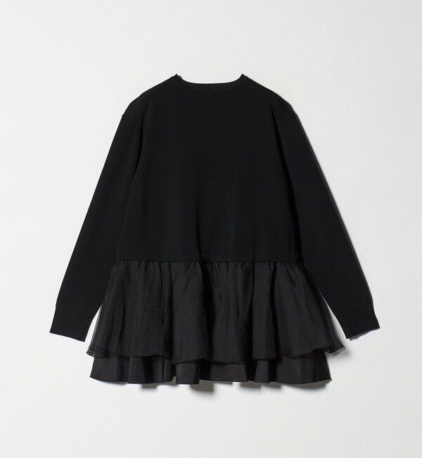 UNITED ARROWS「オーガンジー フリルコンビ ニット ‐ウォッシャブル‐」|ニット・セーター|