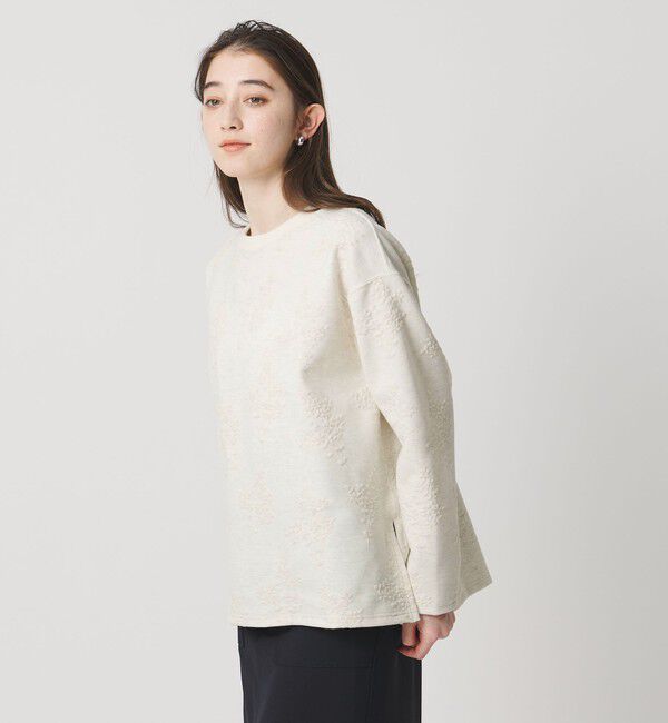 UNITED ARROWS「フラワー ジャガード スウェット」|スウェット・ジャージ|NATURAL