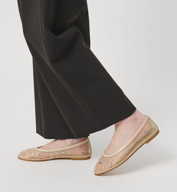 UNITED ARROWS「チュール ビジュー バレエシューズ」|バレエシューズ|