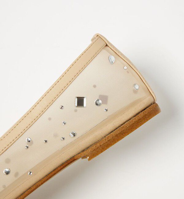 UNITED ARROWS「チュール ビジュー バレエシューズ」|バレエシューズ|