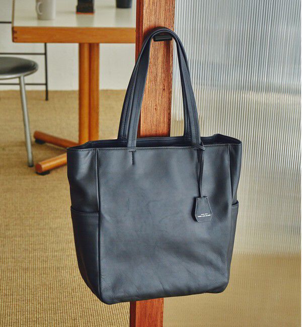 UNITED ARROWS green label relaxing「GLR ファンクショナル タテ V2 レザー トートバッグ」|トートバッグ|NAVY