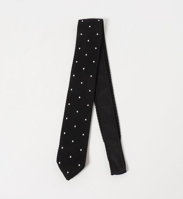 UNITED ARROWS green label relaxing「GLR ポリエステル ウォッシャブル ニット ドット ネクタイ ニットタイ」|ネクタイ・蝶ネクタイ|BLACK