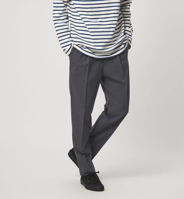 UNITED ARROWS green label relaxing「【WEB限定】JUST fit ドライポリエステル 1プリーツ イージースラックス -吸水速乾-」|その他|DK.GRAY
