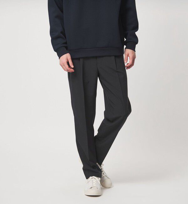 UNITED ARROWS green label relaxing「【WEB限定】JUST fit ドライポリエステル 1プリーツ イージースラックス -吸水速乾-」|その他|NAVY