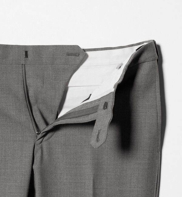 UNITED ARROWS green label relaxing「TW メランジ トロピカル スタンダード スラックス -ウォッシャブル・ストレッチ・ウエストアジャスター-」|スラックス|