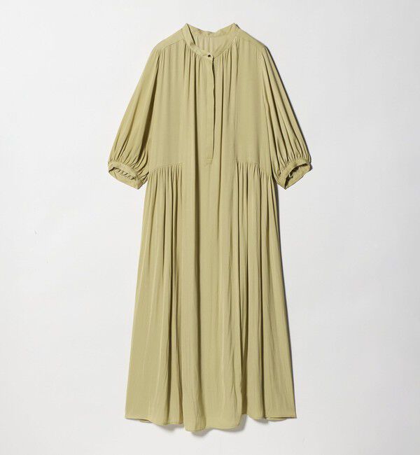 UNITED ARROWS green label relaxing「サテン ギャザー ショートスリーブ ワンピース 2」|ワンピース|