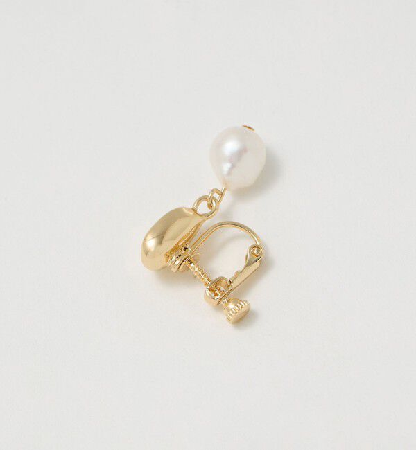 UNITED ARROWS green label relaxing「淡水パール＆プレート イヤリング」|イヤリング|