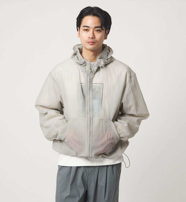 UNITED ARROWS green label relaxing「シアー リップ ジップ パーカー」|ブルゾン・スタジャン|LT.GRAY