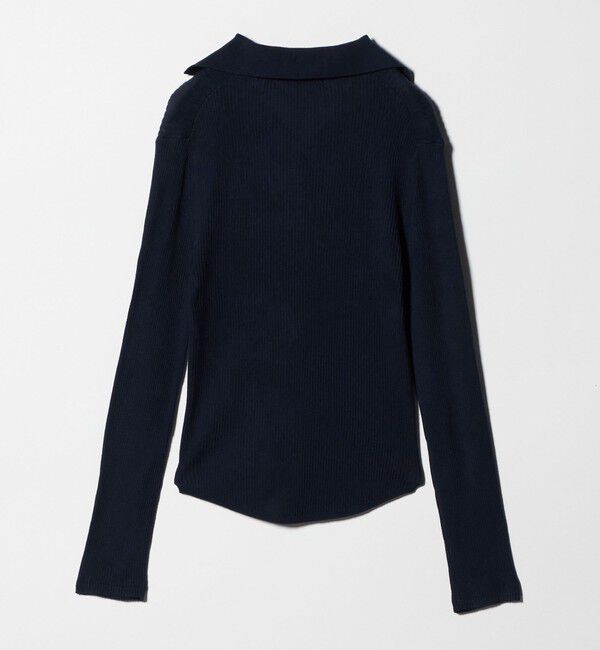 BEAUTY&YOUTH UNITED ARROWS「コットンリブ オープンカラーニット ウォッシャブル」|ニット・セーター|