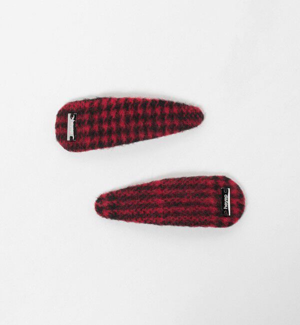 BEAUTY&YOUTH UNITED ARROWS「＜heyep＞Plaid ヘアクリップ/2P」|ヘアバンド|WINE