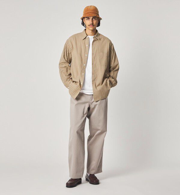 STEVEN ALAN「＜Steven Alan＞ オーガニックコットン ドビー チェック レギュラーカラー シャツ LOOSE」|シャツ・ブラウス|