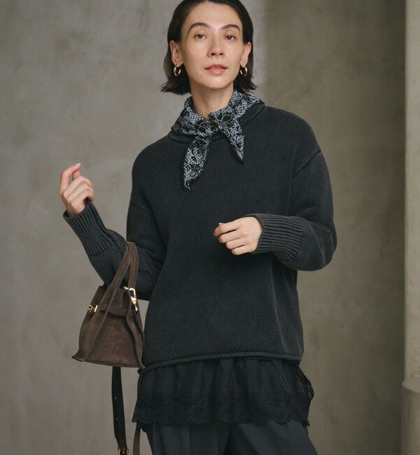 BEAUTY&YOUTH UNITED ARROWS「フェード クルーネックニットプルオーバー」|ニット・セーター|