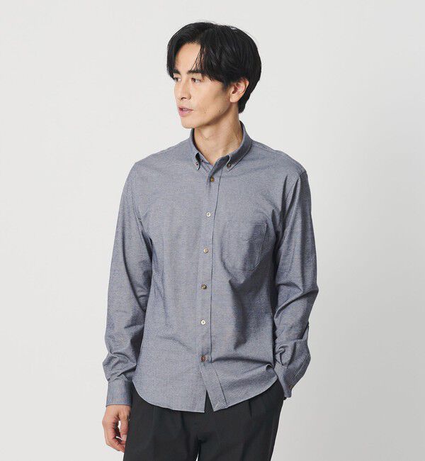 BEAUTY&YOUTH UNITED ARROWS「クイック ストレッチ シャンブレー ボタンダウン シャツ SLIM型 吸水速乾 」|シャツ・ブラウス|