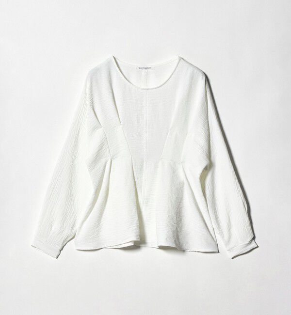 BEAUTY&YOUTH UNITED ARROWS「【WEB限定】ウエストタック ペプラムプルオーバー ウォッシャブル」|Tシャツ・カットソー|OFF WHITE