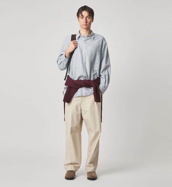 STEVEN ALAN「＜Steven Alan＞ ドレープ オックス チェック レギュラーカラー シャツ LOOSE」|シャツ・ブラウス|