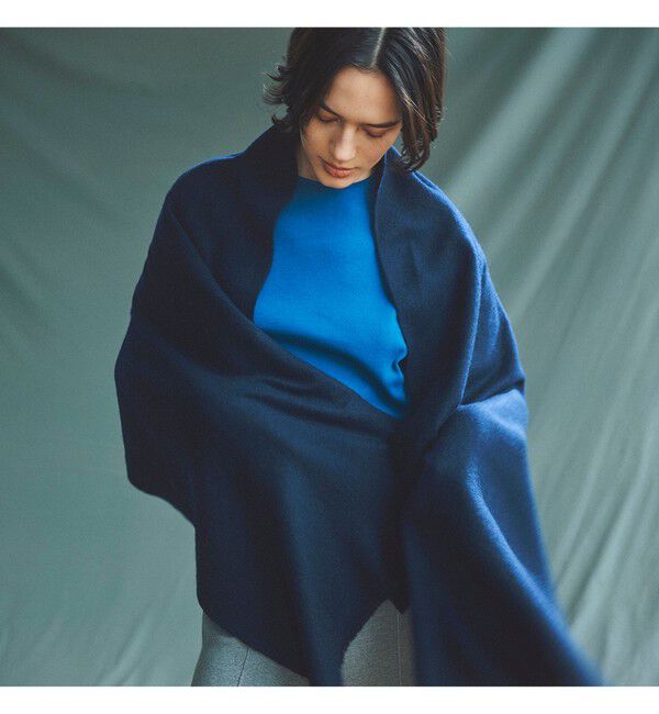 Demi-Luxe BEAMS 「AK+1 / ウール フリンジ ストール」|ストール|NAVY