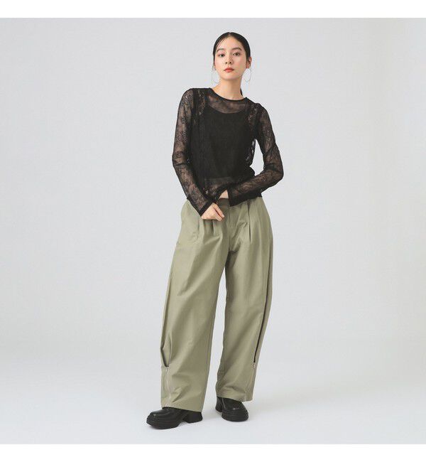 Ray BEAMS 「レース テープ キリカエ Tシャツ」|Tシャツ・カットソー|